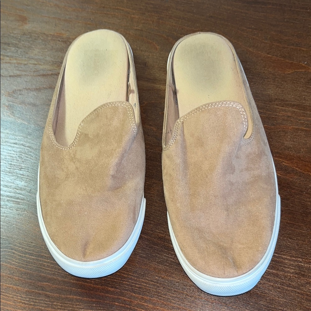 Tan Suede Mules